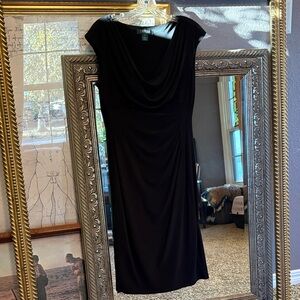Lauren Ralph Lauren Elegant Black Midi Dress
